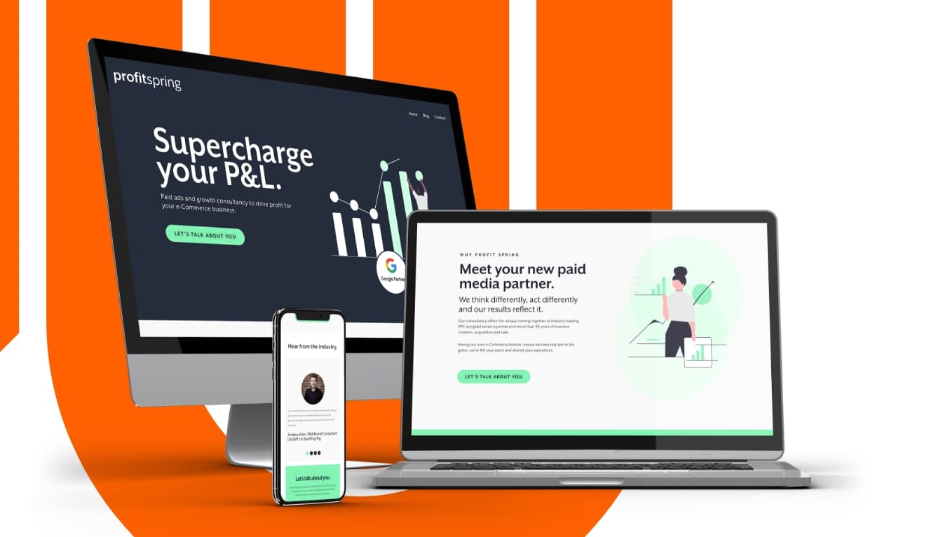 NNWeb website mockups on desktop, laptop and mobile